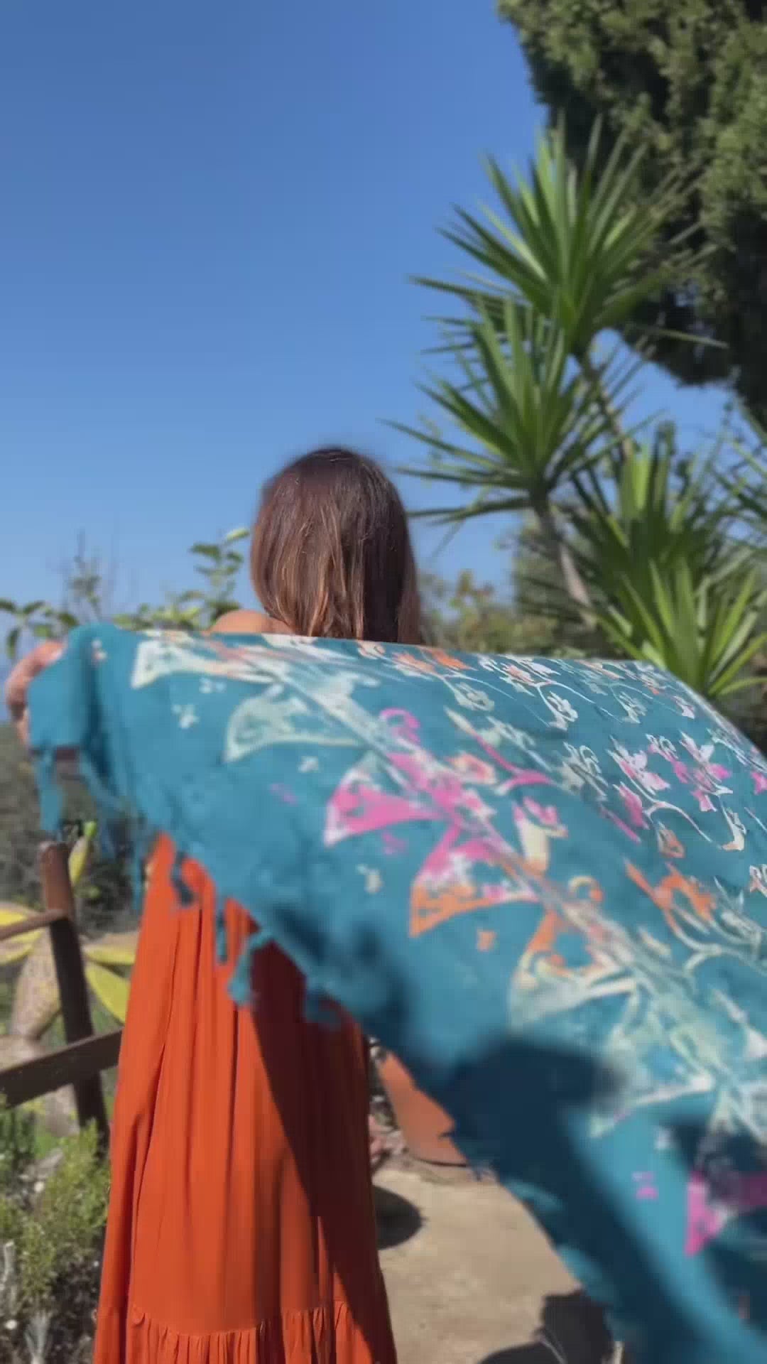 Kunsthandwerk Asien Etnico Sarong Batik Asiatico Artigianale - Pareo Multiuso 160x115cm In Diversi Colori Telo Mare Grande - Foto 3