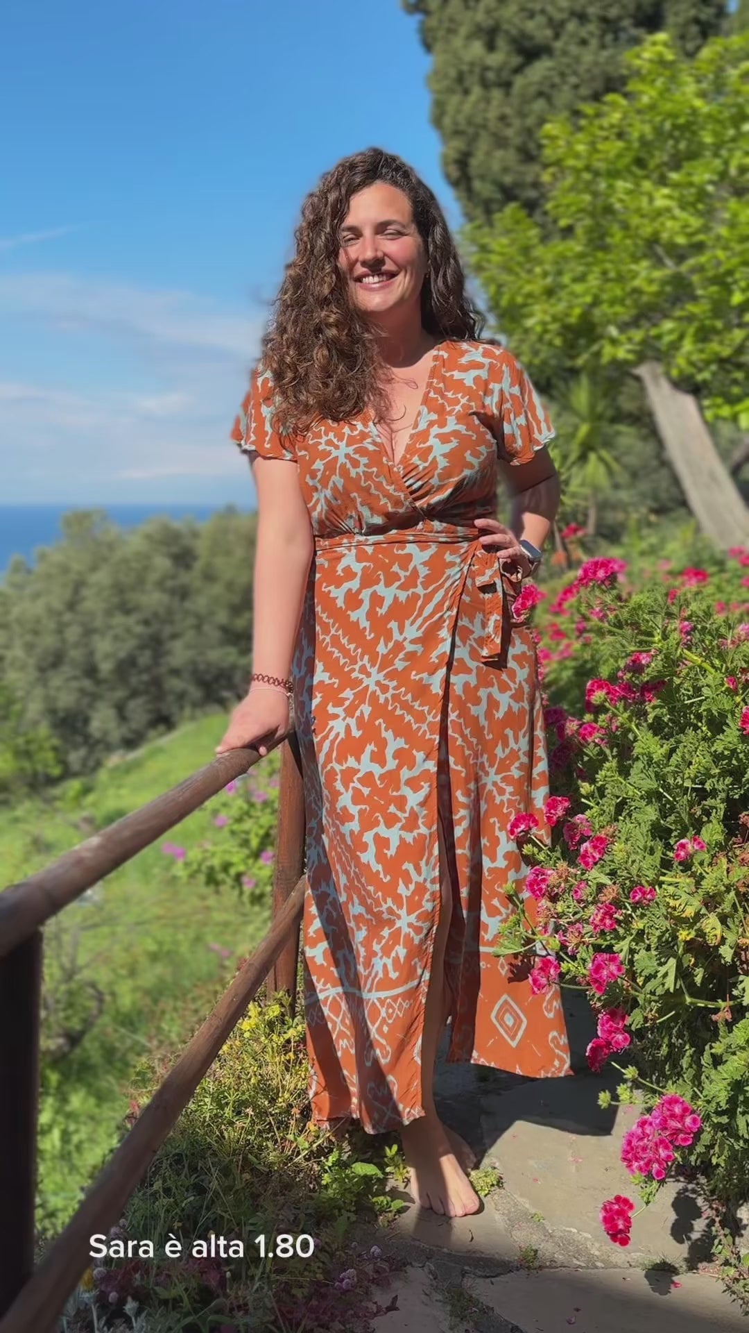 WRAP DRESS - Coral - CUOIO