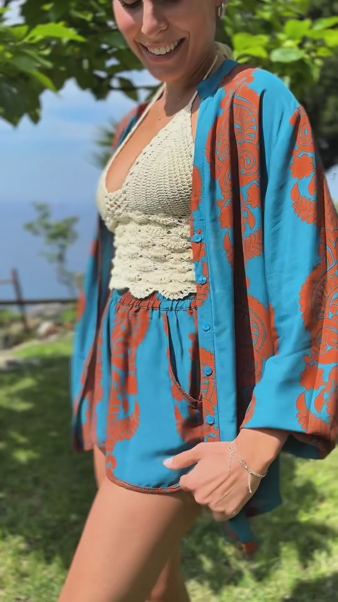 Pantaloncini - BAROCCO - TAHITIAN TIDE e CUOIO