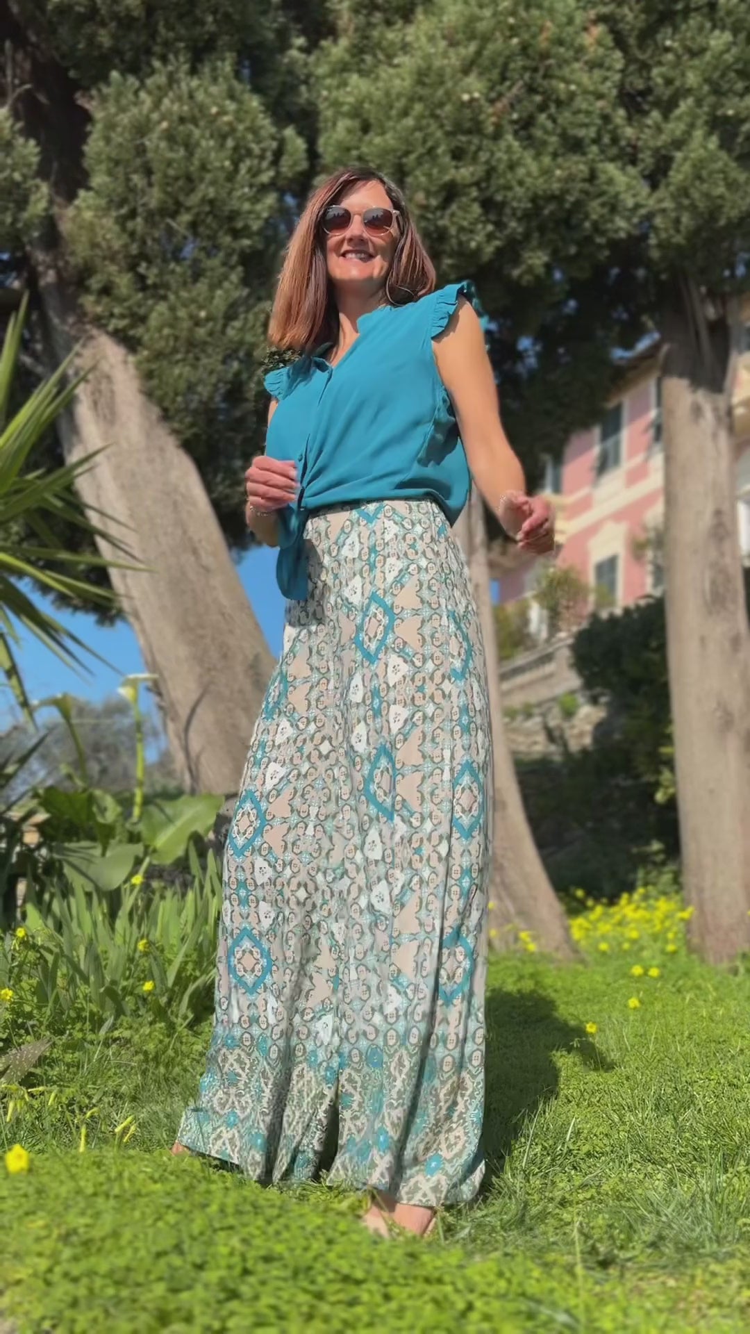 PANTALONE PALAZZO - Delíc - ALMOND