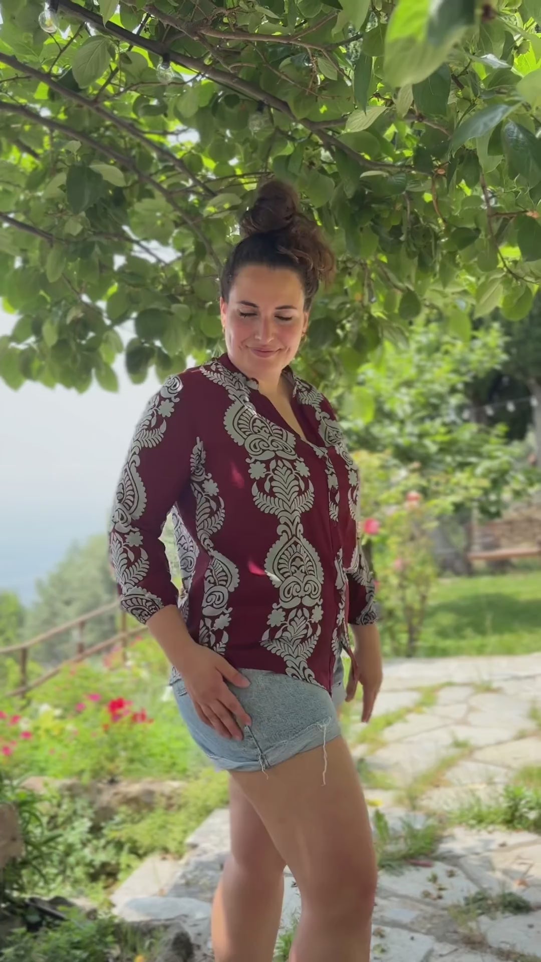 Camicia Coreana Over - BAROCCO - Bordeaux WINE e AQUIFER