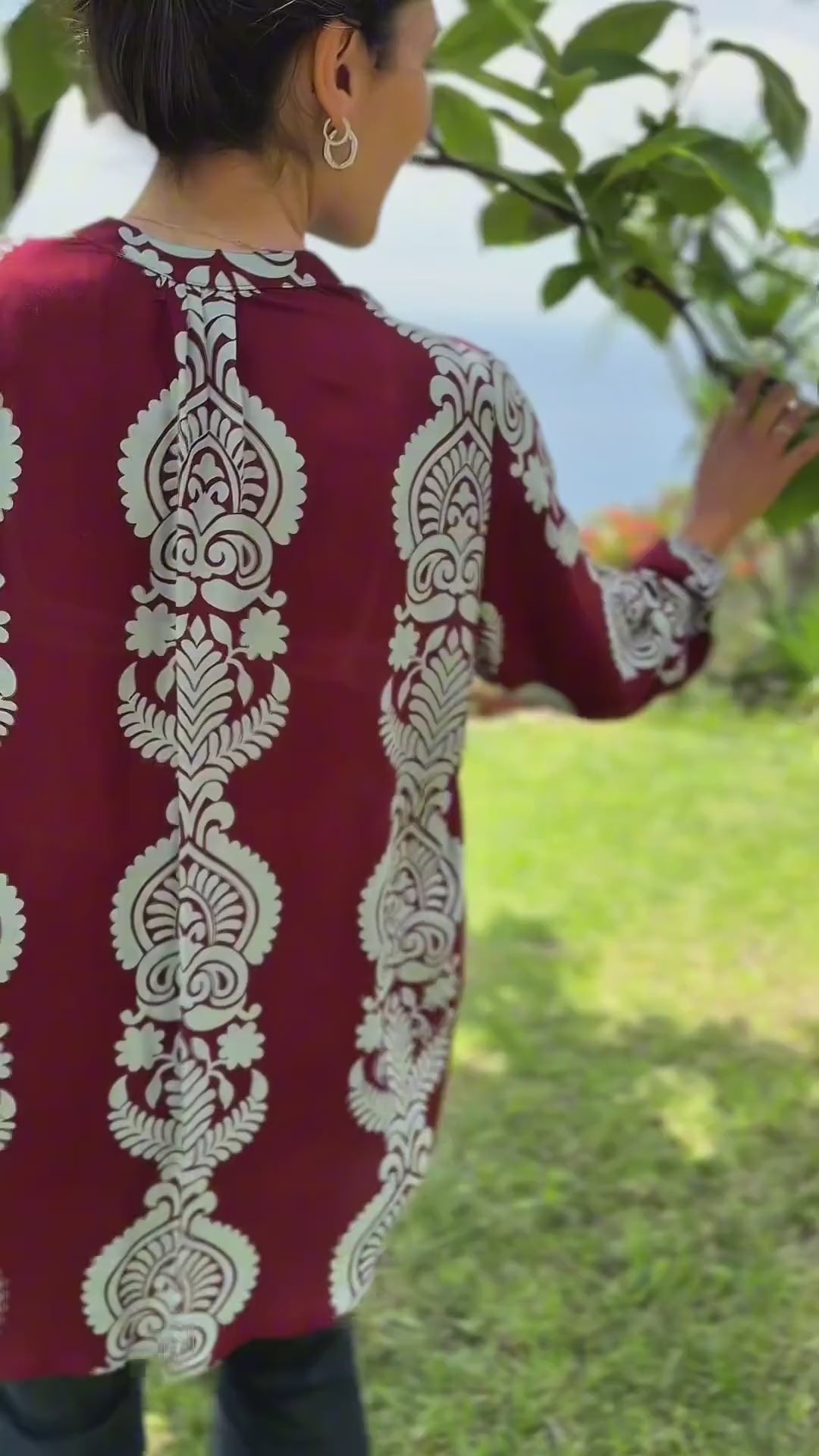 Camicia Coreana Over - BAROCCO - Bordeaux WINE e AQUIFER